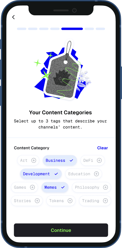 Channel categories for filtering