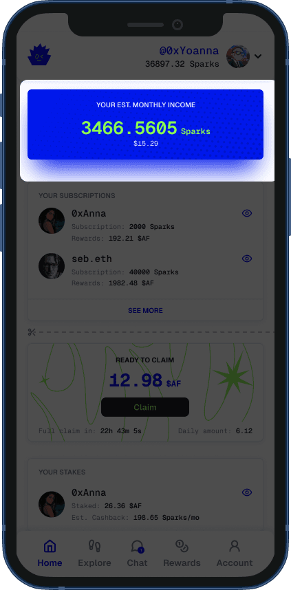 Watch cashback stream every second
