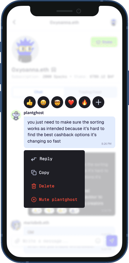 Emoji reactions and mute