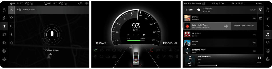 LUV dashboard interface screen